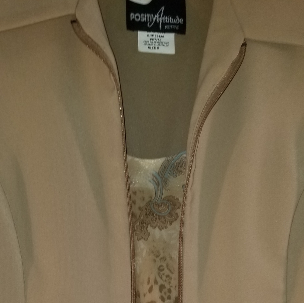 Three piece suit with jacket, pants and tank